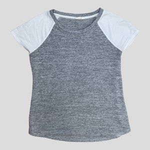 Women’s GAP Gray and White Two-Tone Baseball T-Shirt Size XS